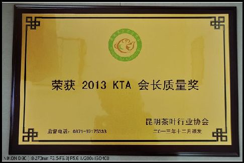 2013KTA會長質(zhì)量獎